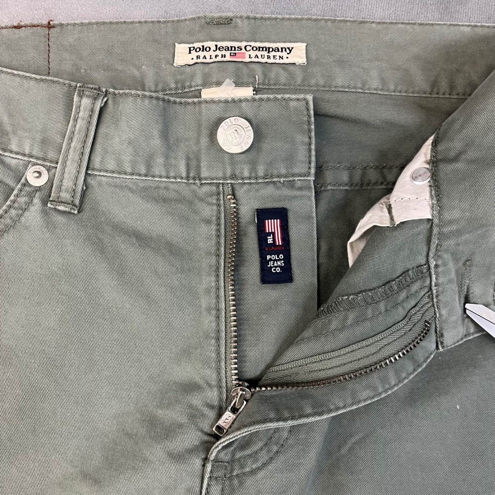 Polo Jeans Co Ralph Lauren Pants Women's Size 2 Olive Green - Picture 5 of 9